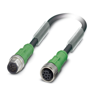 SAC-8P-M12MS/ 0,3-PVC/M12FS