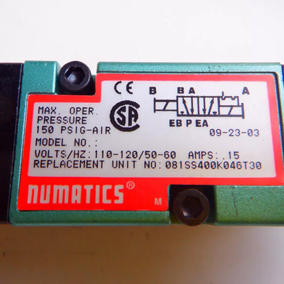 Numatics 081SS400K046T30